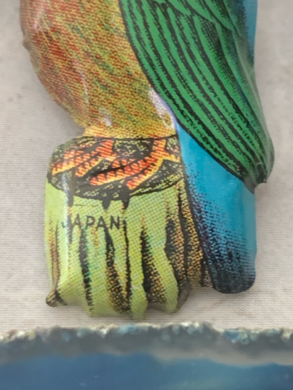 Japan Tin-type Bird Vintage Pins Set of Two (2) - Picture 5 of 8